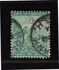 Cape of Good Hope Poststempel Rosebank One Shilling grün