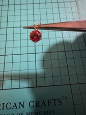 Vintage 14K Gold runder roter