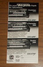 Seltene Werbung vintage FARFISA DOMINIQUE DESIREE Orgeln der Spitzenklasse 1978
