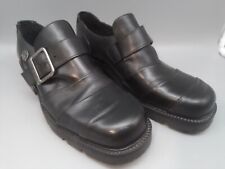 Joe Sanchez Schuhe/Herrenschuhe,Halbschuhe Leder Schwarz mit Schnalle,Größe 45