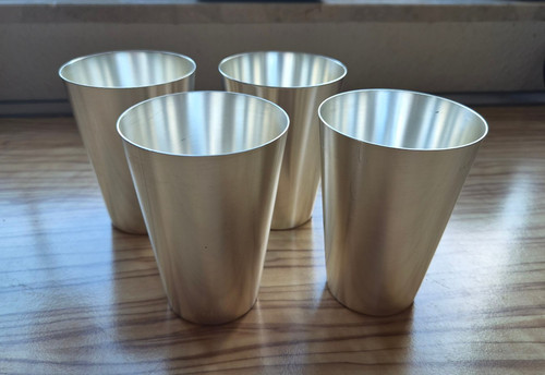 Sehr massive silber becher - 4,