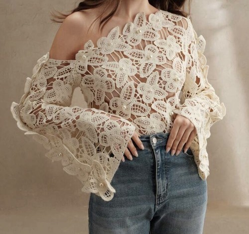 Elegantes off shoulder spitzen - off-shoulder,