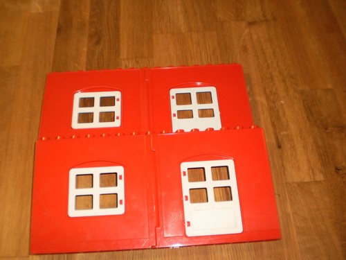 Lego duplo hauswand - , rot/weiß