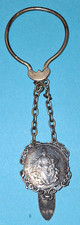 alter Schlüsselanhänger, Trachtenschmuck, Patrona Hung 1786, 800 Silber, Top B63