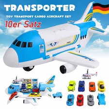 10 in 1 Transport Flugzeug Auto Spielzeug Lernspielzeug für Kinder Geschenk DE