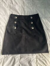 Pyrate -Style Lederrock Mini Echte  Silberknöpfe Schwarzes Nubukleder Super Edel