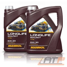 MANNOL 2x 5 L LITER LONGLIFE 504/507 5W-30 MOTORÖL VW 50400/50700 MB 229.51