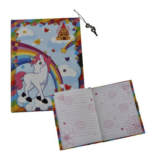Einhorn tagebuch mit schloss - mit,