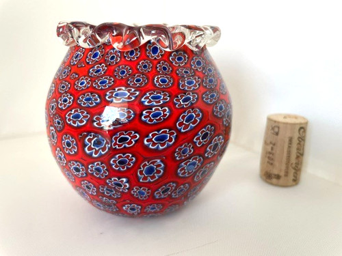 Murano glas vase millefiori - glas,