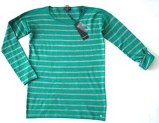 Street One Ela symply Pullover Gr.36,38,42,44 gestreift grün/grau 39,95€ NEU