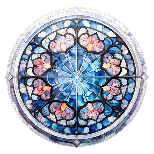 Sticker stained glass - 3x,