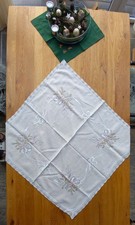 Weihnachtsdecke handgestickt, sehr dekorativ - MITTELDECKE -