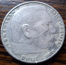 2 Reichsmark 1937 A Deutsches Reich Paul v Hindenburg mit HK Silbermünze