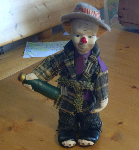 Clown stofffigur aufstellfigur - clown, stofffigur/aufstellfigur