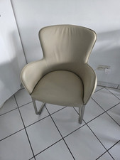  Musterring Talia Leder Esszimmerstuhl Designer Stuhl Sandfarben Beige - top -