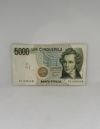 Banknote italien 5000 lire - banknote,