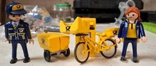 Playmobil Post 2 Figuren 1 Fahrrad / Briefkasten und Zustellwagen