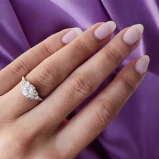 18K Weißgold Verlobungsring