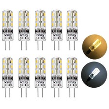 10x G4 LED Lampe 12V DC Kaltweiß Warmweiß 3W Leuchtmittel SMD Stiftsockel Birne