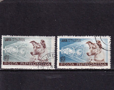 Rumänien MiNr. 1684-1685 Hund Laika komplett gestempelt  M€ 2,00 #J47b