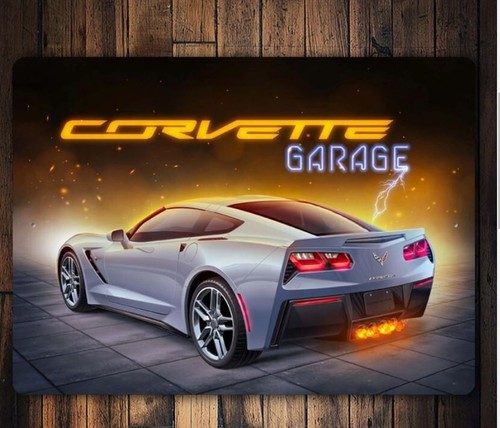 Schild corvette garage c8 - us,