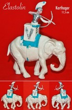 ELASTOLIN HAUSSER FIGUR KARTHAGER ELEFANT 11,5 CM RÖMER GEGEN KARTHAGER 1950er