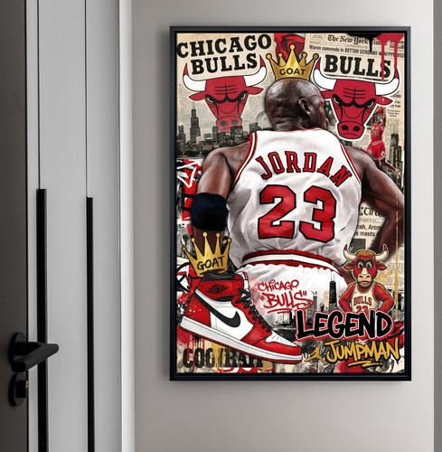 Pop art graffiti - nba, michael