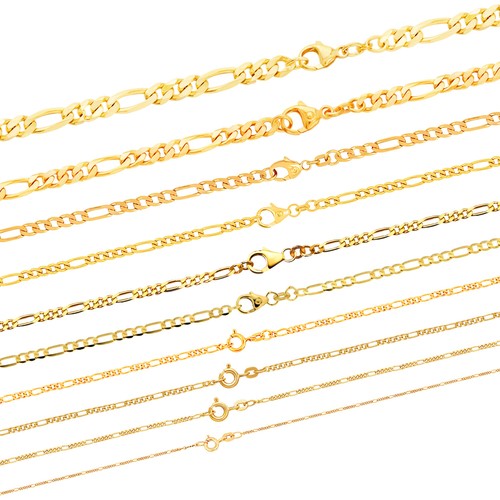 Massive goldkette figarokette - massive,