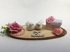 Geldgeschenk Hochzeit Hochzeitsgeschenk Baumscheibe Tauben Truhe