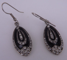 Neugablonz: Paar phantastische Art Deco Ohrringe Swarovski Elements (106445)