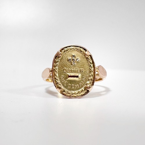 Vintage 18k gold - und, rubin
