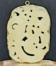 Jade Hetian Nephrita Antik Anhänger Drache Handarbeit China