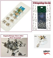 6 ,10 x Lichterketten O. 50 x Kugelaufhänger Halterung Saugnäpfe MIT Stern 