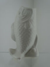 Fisch Kerzenständer Kerzenhalter Keramik Beige für Stabkerzen