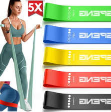 Fitnessbänder Sport Yoga Widerstandsbänder Gummiband Gymnastikband NEU