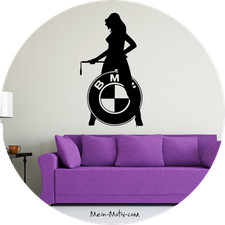 Wandtattoo BMW-Girl