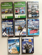 PC Computer Spiele Flugzeug Helicopter Simulator  Eisenbahn Konvolut Sammlung