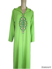 Damen Langarm Kaftan Kleid mit