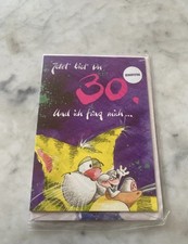 Diddelmaus Geburstagskarte für Den 30. Geburtstag Neu Unbenutzt In Folie Top