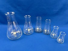 Erlenmeyerkolben weithals Bördelrand 1000 mL - 50 mL Laborglas Laborzubehör