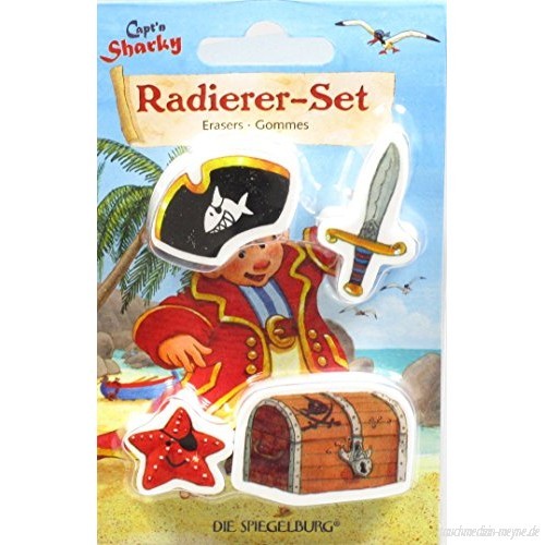 Radierer set capt sharky - radierer-set,