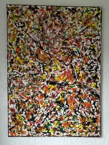 Abstraktes acrylbild - abstraktes,