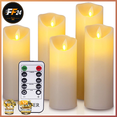 Led kerzen set aus echtwachs - led,