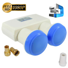 HD Line Monoblock Single 0,1dB (Astra+Hotbird) Doppelkopf Lnb ,62dB Gewinn,Weiß