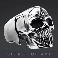 Freimaurer Ring Totenkopf