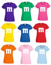 Herren Damen T-Shirt Kostüm Gruppenkostüm für M&M Fans Karneval M und M