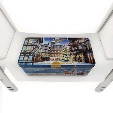 Blechdose mit Deckel  und Spieluhr  Motiv Weihnachten  Vintage-Stück (Leer)