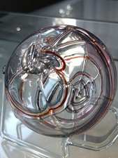 Glaskugel mundgeblasen, "Spinnennetz"-Design, zum Aufhängen 