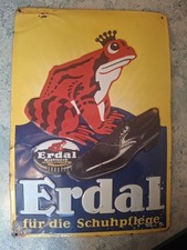 Altes Blechschild Erdal für Die Schuhpflege Reklame Werbung