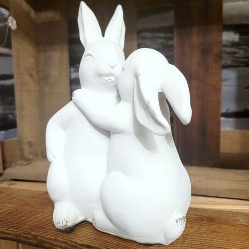 Weiß shabby osterhase hase - weiß,